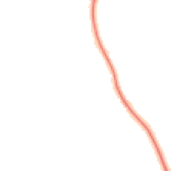 Night-time road noise heatmap for TA6 4SF