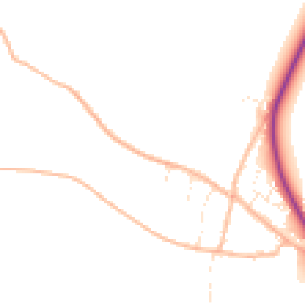 Daytime road noise heatmap for TA6 4SH