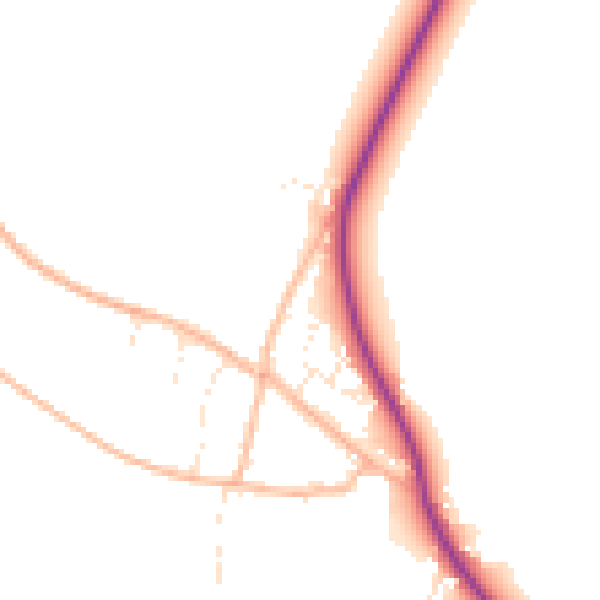 Daytime road noise heatmap for TA6 4SN