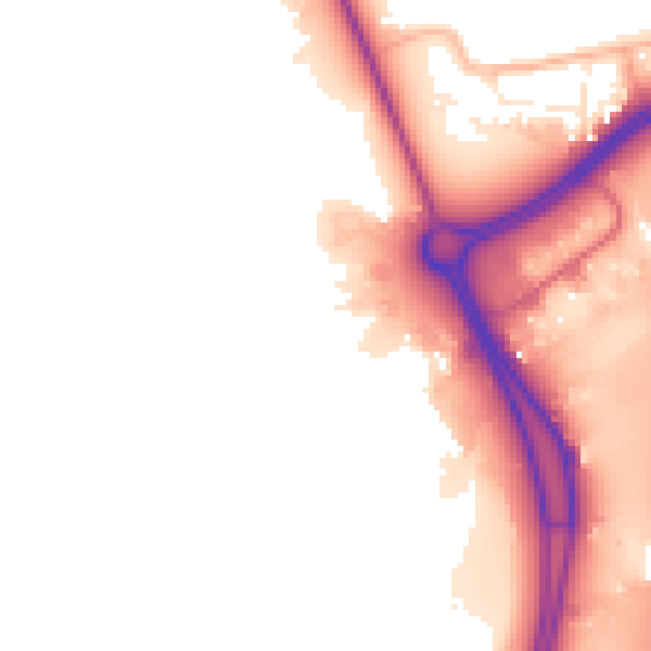 Daytime road noise heatmap for TA6 4TB