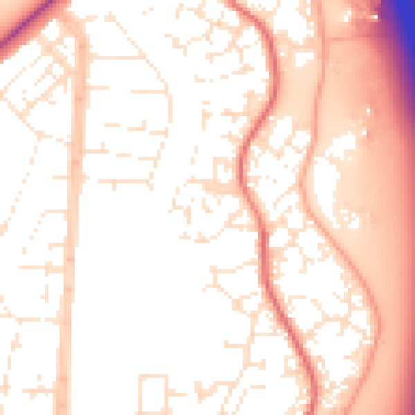 Daytime road noise heatmap for TA6 4TD