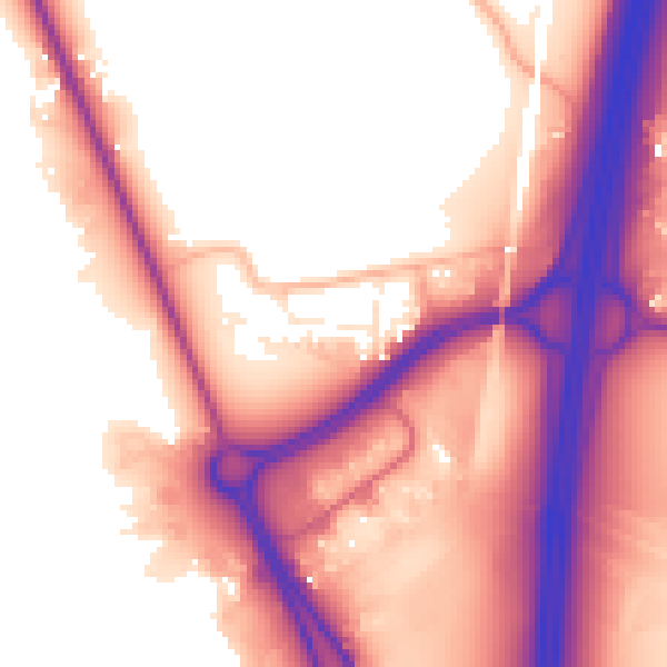 Daytime road noise heatmap for TA6 4TH
