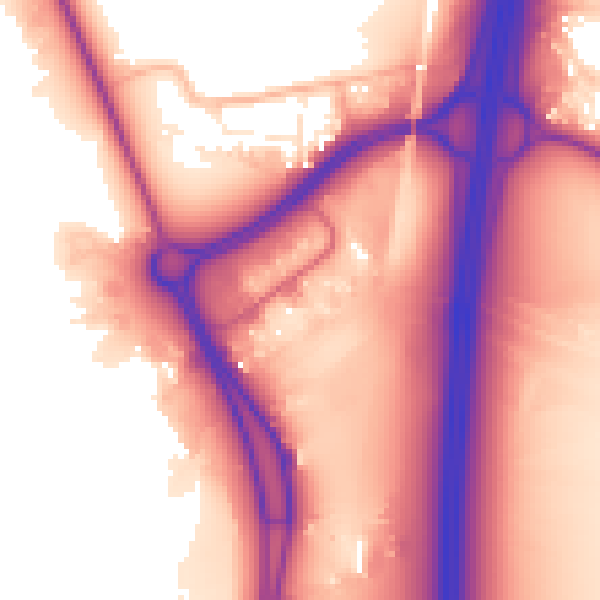 Daytime road noise heatmap for TA6 4TP