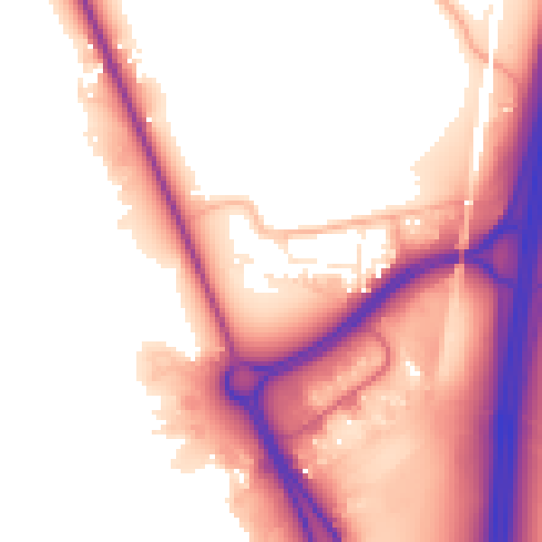 Daytime road noise heatmap for TA6 4TQ