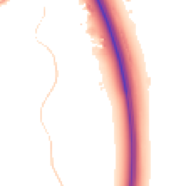 Night-time road noise heatmap for TA6 4TU
