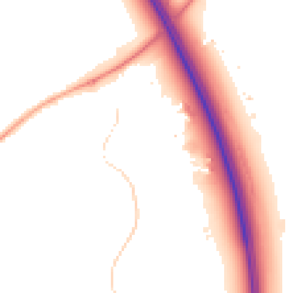 Night-time road noise heatmap for TA6 4UB
