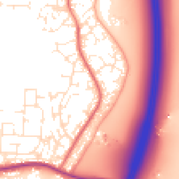 Daytime road noise heatmap for TA6 4UR