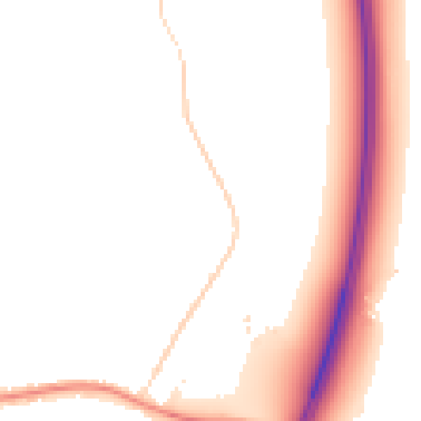 Night-time road noise heatmap for TA6 4UR