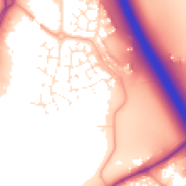 Daytime road noise heatmap for TA6 4WS