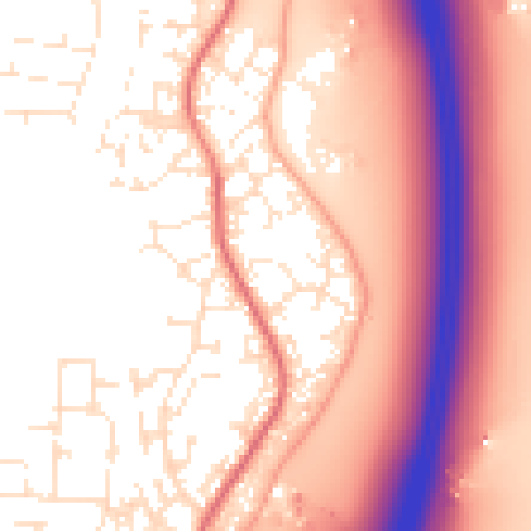 Daytime road noise heatmap for TA6 4XE