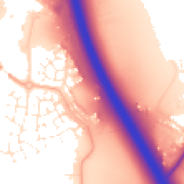 Daytime road noise heatmap for TA6 4YP
