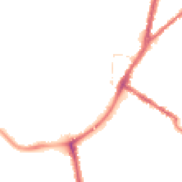 Night-time road noise heatmap for TA6 5AB