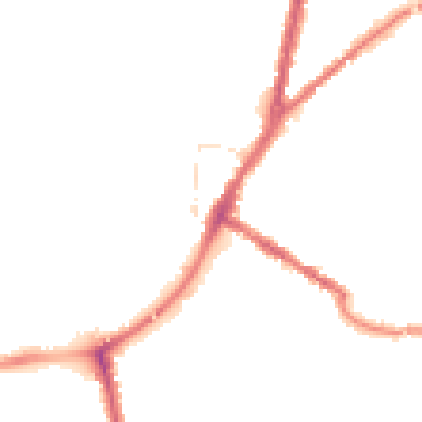 Night-time road noise heatmap for TA6 5AP