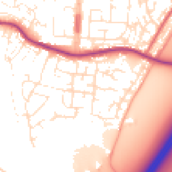 Daytime road noise heatmap for TA6 5BZ