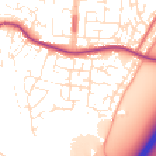 Daytime road noise heatmap for TA6 5DP