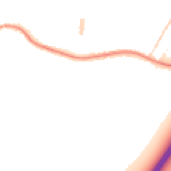 Night-time road noise heatmap for TA6 5DP