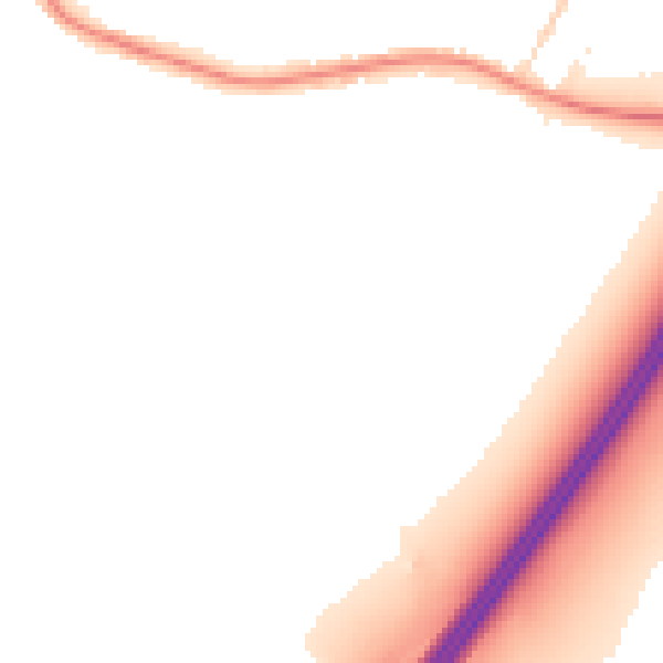 Night-time road noise heatmap for TA6 5DZ