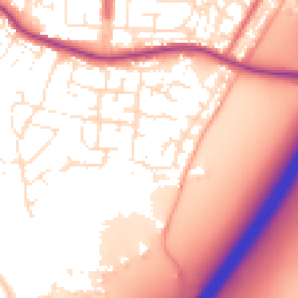 Daytime road noise heatmap for TA6 5EA