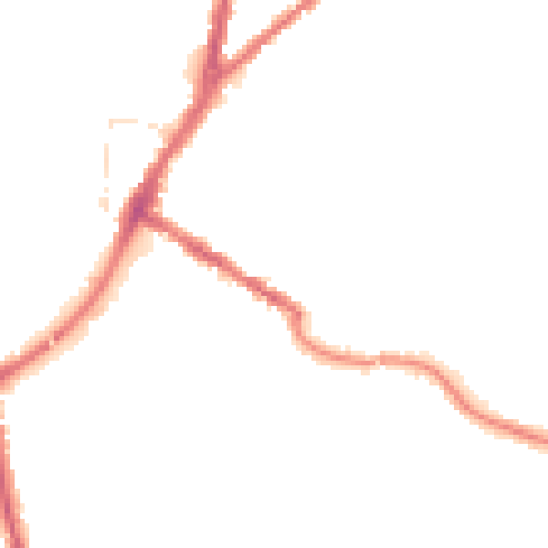 Night-time road noise heatmap for TA6 5ET