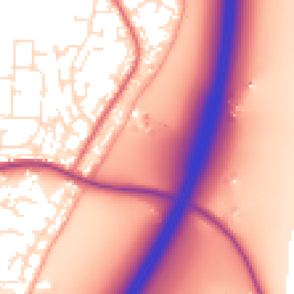 Daytime road noise heatmap for TA6 5FF