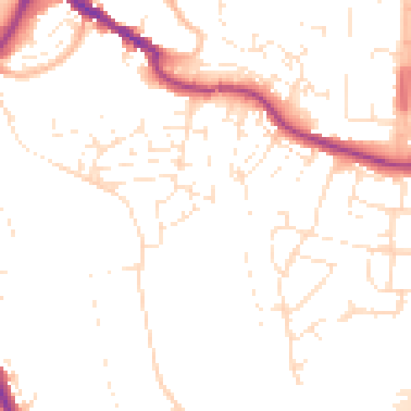 Daytime road noise heatmap for TA6 5FN