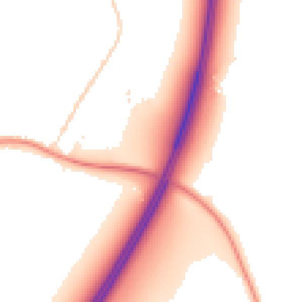 Night-time road noise heatmap for TA6 5FX