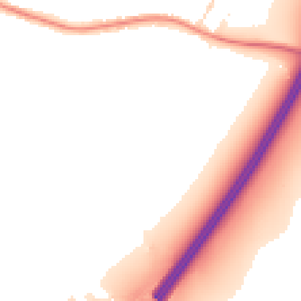 Night-time road noise heatmap for TA6 5HH