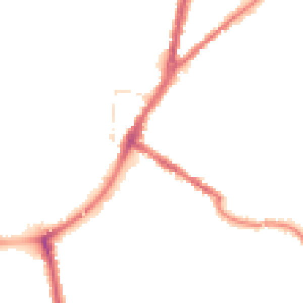 Night-time road noise heatmap for TA6 5HR