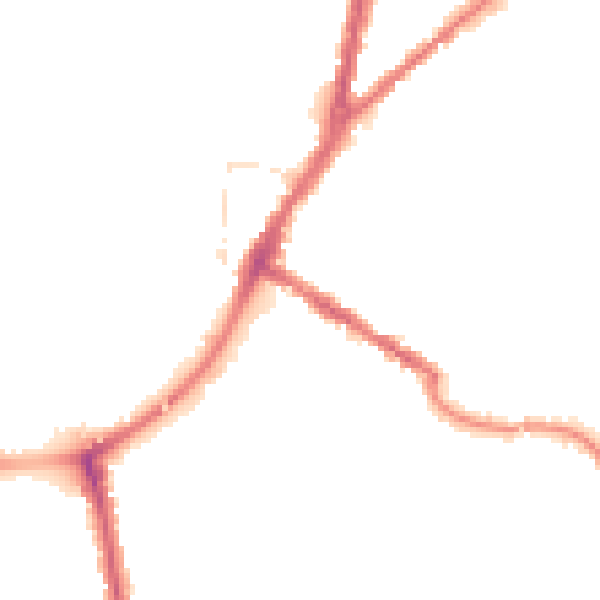 Night-time road noise heatmap for TA6 5HS