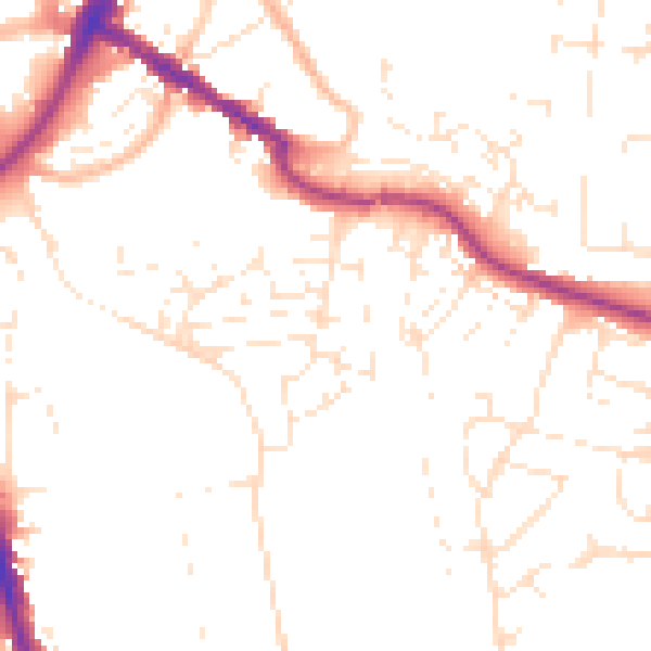 Daytime road noise heatmap for TA6 5JJ