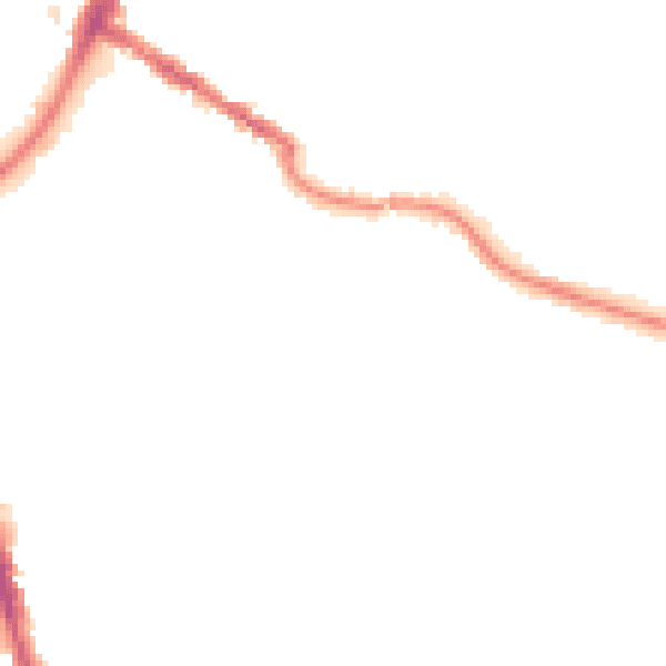 Night-time road noise heatmap for TA6 5JJ
