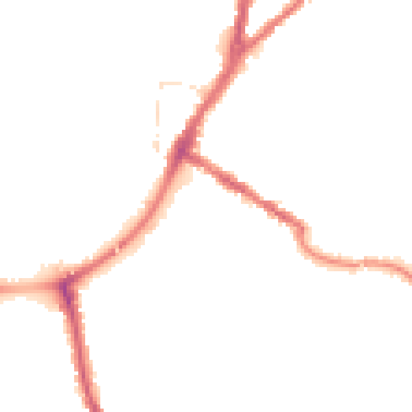 Night-time road noise heatmap for TA6 5JP