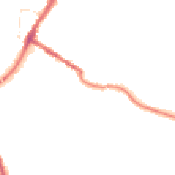 Night-time road noise heatmap for TA6 5JQ