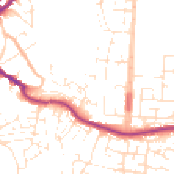 Daytime road noise heatmap for TA6 5LA