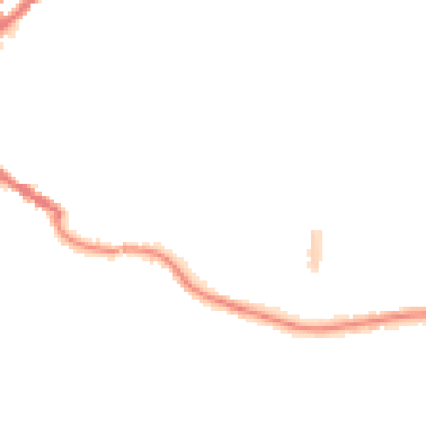 Night-time road noise heatmap for TA6 5LA