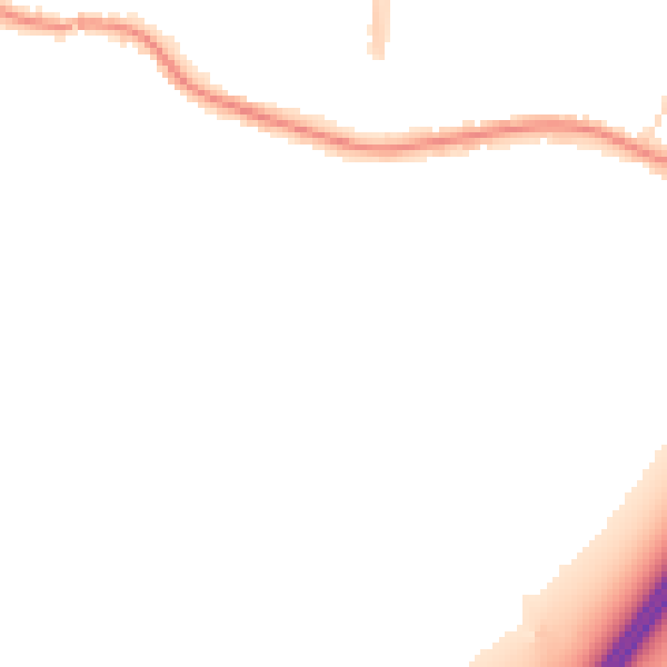 Night-time road noise heatmap for TA6 5PP