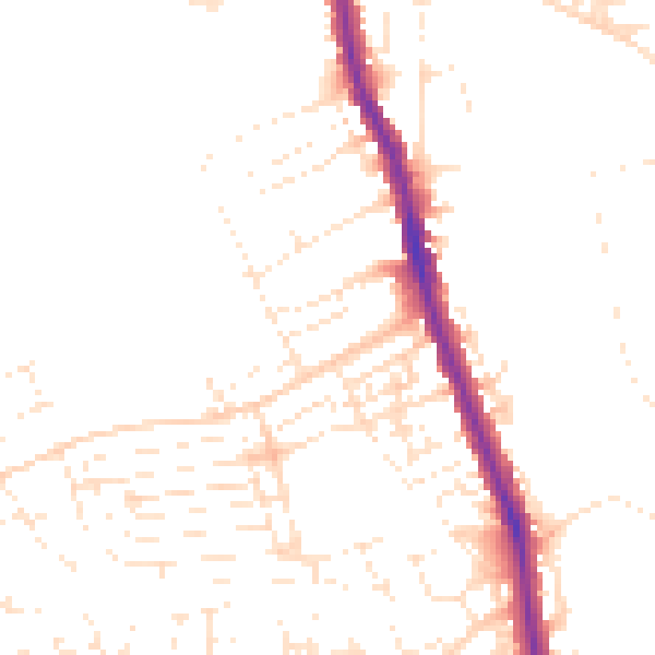 Daytime road noise heatmap for TA6 6AT