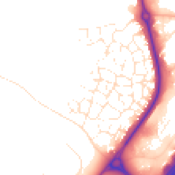 Daytime road noise heatmap for TA6 6FG