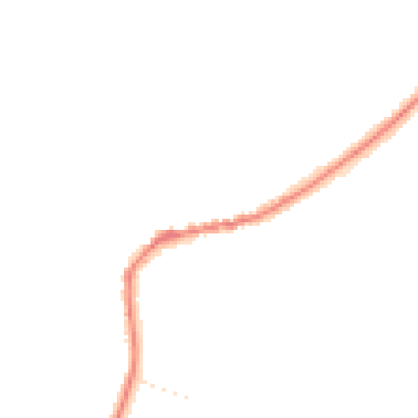 Night-time road noise heatmap for TA6 6FU