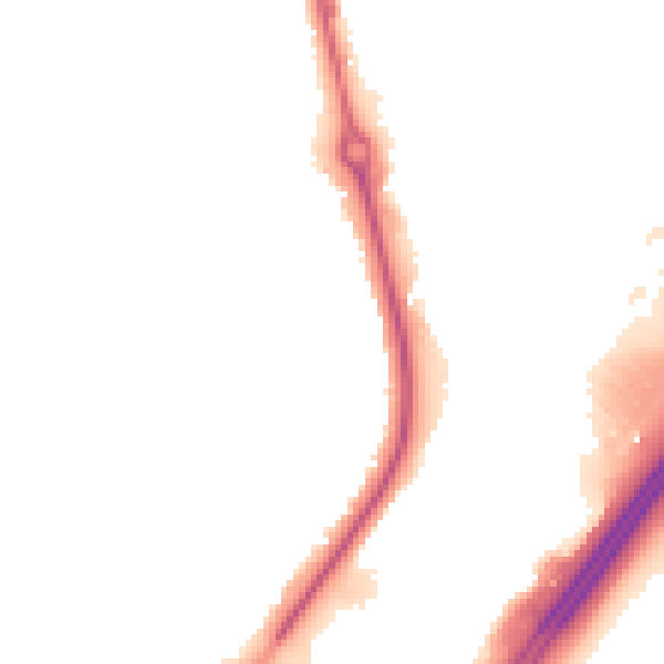 Night-time road noise heatmap for TA6 6GE