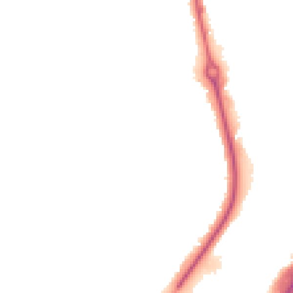 Night-time road noise heatmap for TA6 6GJ