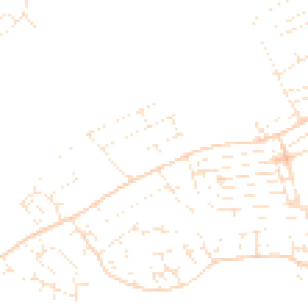 Daytime road noise heatmap for TA6 6JQ