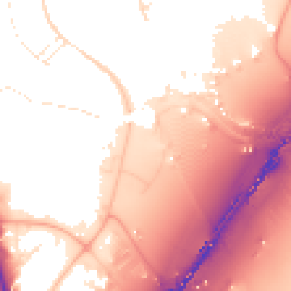Daytime road noise heatmap for TA6 6LL