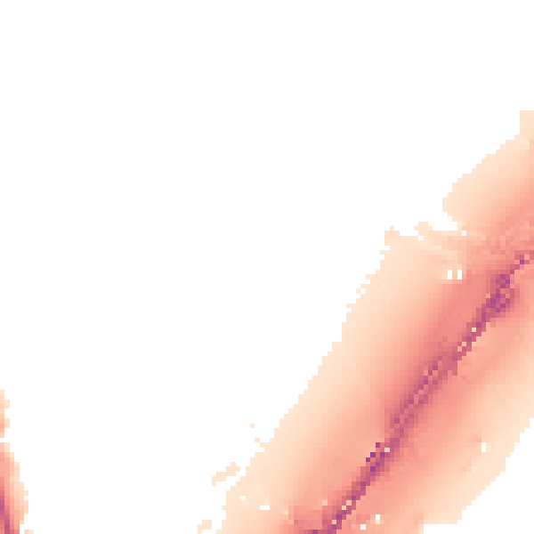 Night-time road noise heatmap for TA6 6LL