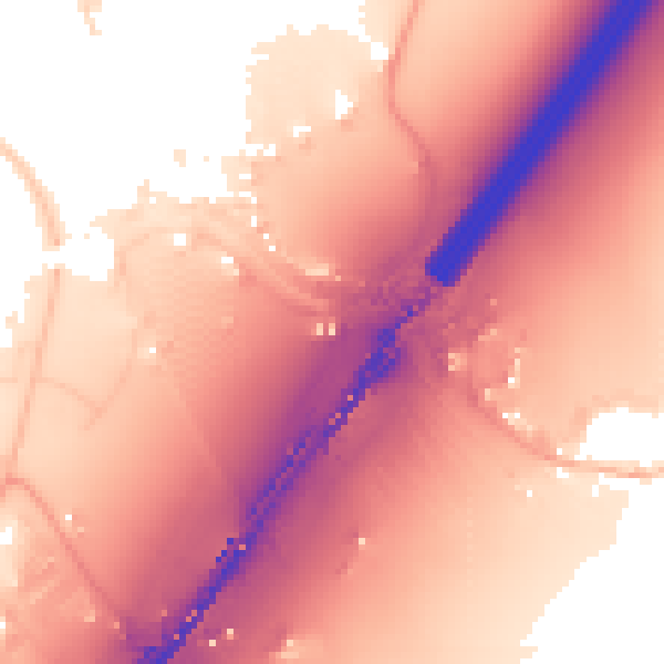 Daytime road noise heatmap for TA6 6LP