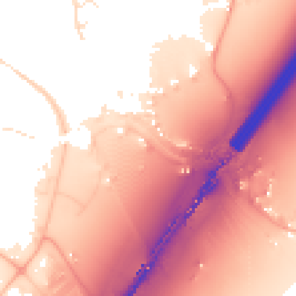 Daytime road noise heatmap for TA6 6LW
