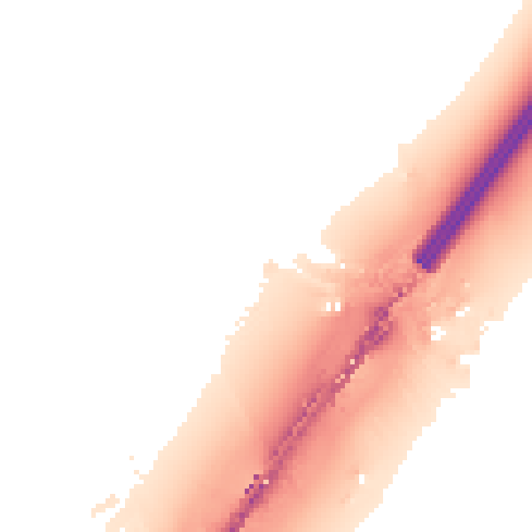 Night-time road noise heatmap for TA6 6LW