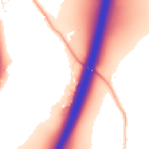 Daytime road noise heatmap for TA6 6NB