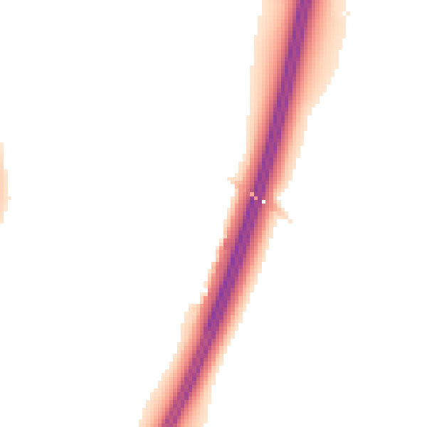 Night-time road noise heatmap for TA6 6NB