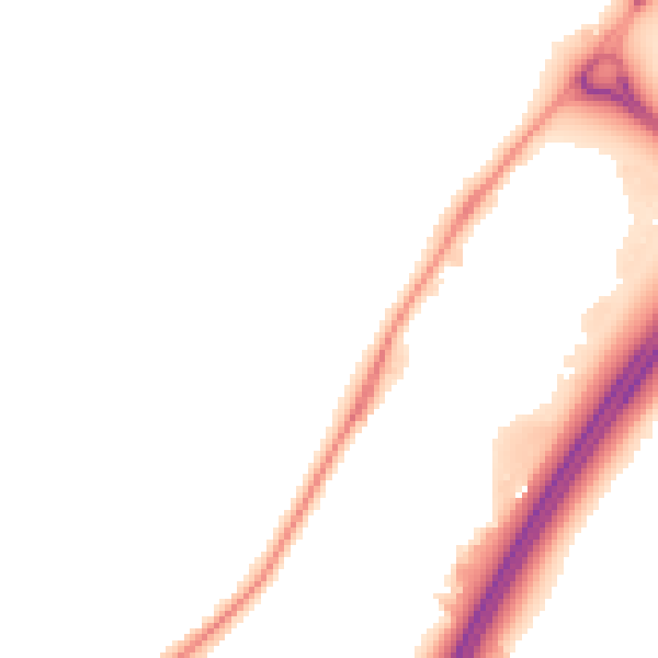 Night-time road noise heatmap for TA6 6PP